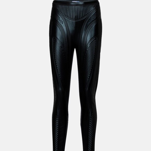 NEW Mugler Embossed scuba leggings FR42 US 8/10 - Picture 2 of 5